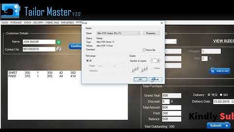 C# .Net Project - Tailoring Shop Management System Project with SQL File Download