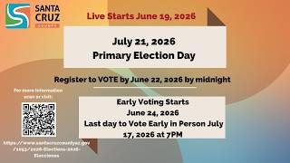 2026 Primary Election - July 21, 2026