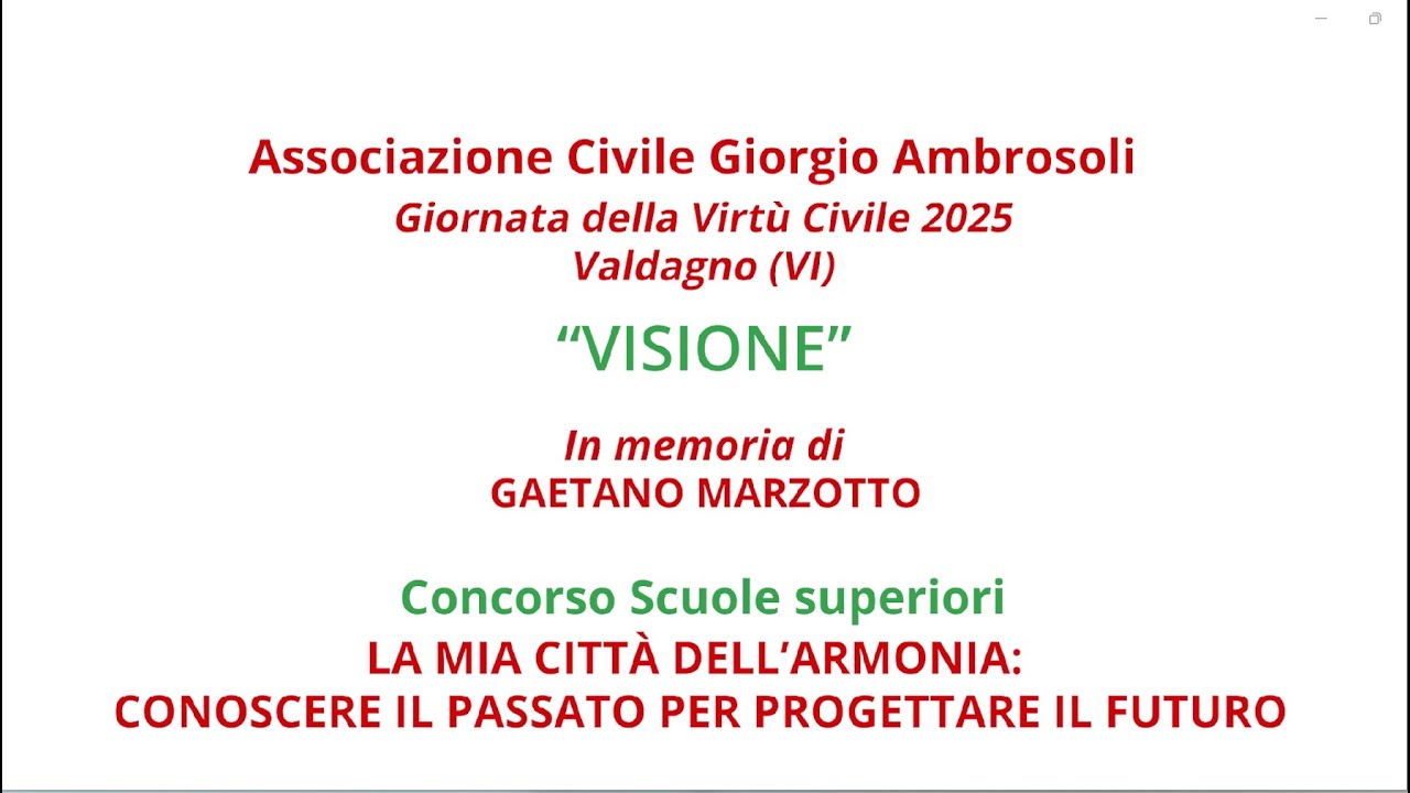 CONCORSO SCUOLE SECONDARIE DI SECONDO GRADO_GVC 2025 VALDAGNO