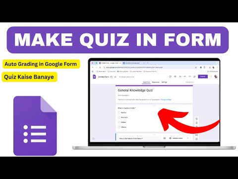 How to Make a Quiz in Google Forms with Auto Grading | Google Form Quiz Tutorial in Hindi