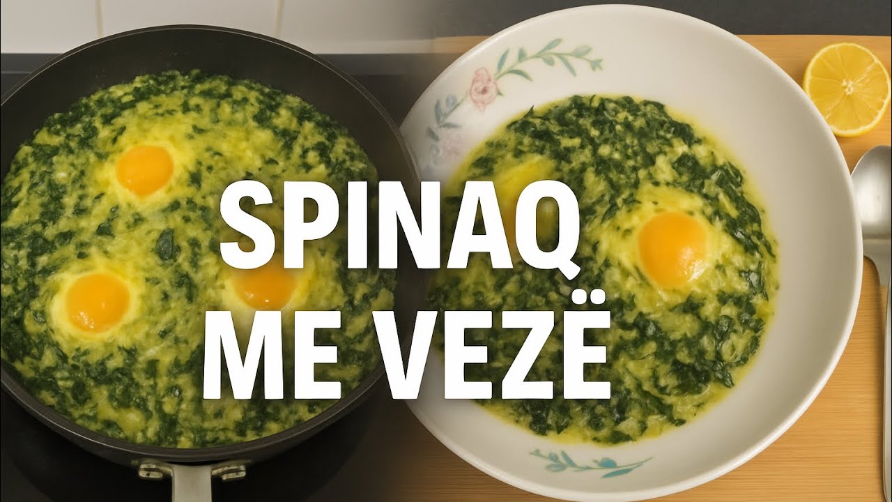 Spinaq me Veze | Spinach Eggs and Rice - Vegetarian Recipe 