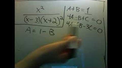 partial fractions part 3: second example