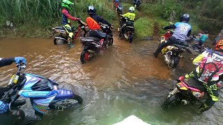 Matic Trail Bermain Air di Sungai | AMFIBI MOTOR