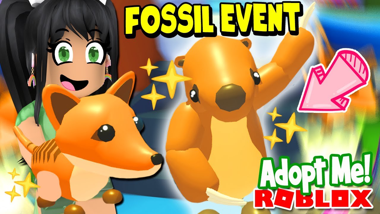 New Fossil Event Is Here Unlocking Pets Adopt Me Roblox Youtube - roblox adopt me all fossil toys