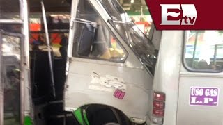 Choque de microbuses en el DF deja ocho lesionados/ Comunidad
