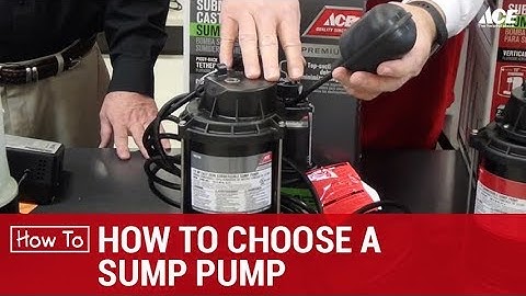 How To Choose A Sump Pump - Ace Hardware