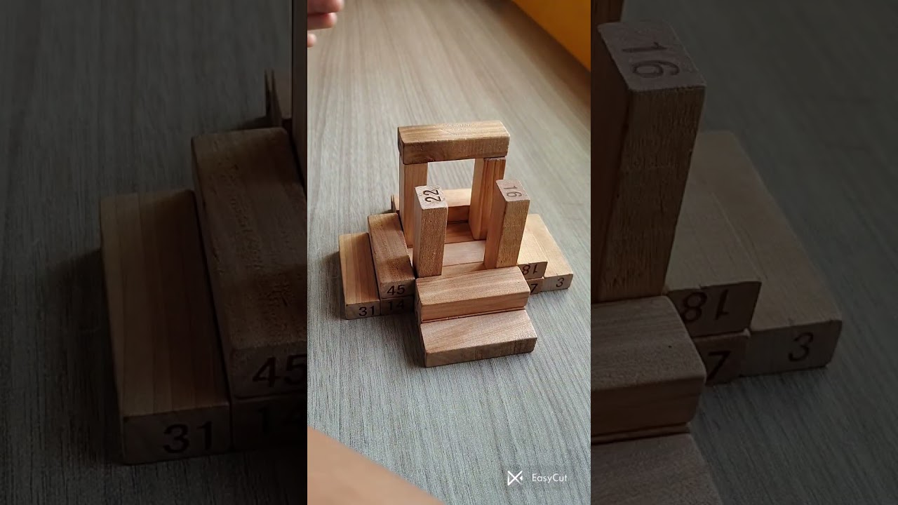 How to make with Jenga blocks The Eiffel tower 48 Blocks 