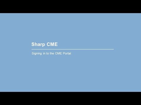 Signing in to the CME Portal