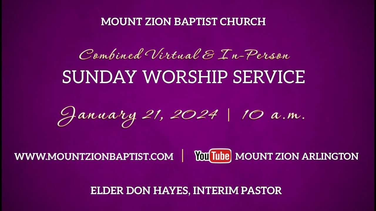 01142024 Sunday Morning Worship YouTube