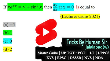 Previous Year Question of Derivative tricks for lecturer cadre #kvs #nsv #shorts
