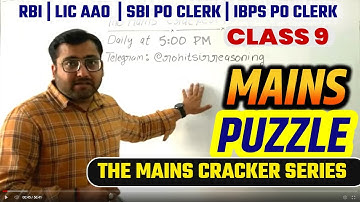 RBI ASSISTANT SBI IBPS PO CLERK THE MAINS CRACKER REASONING ROHIT SIR GUIDELY