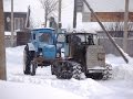 Soviet tractors DT-75m and T-40M /// ДТ-75М Казахстан дергает Т-40М