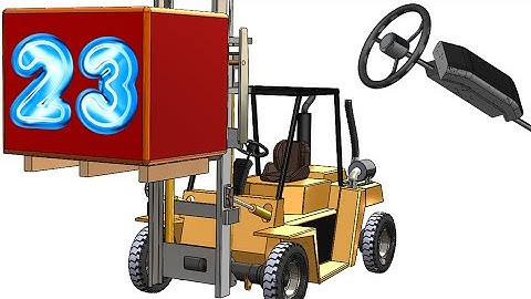 23- SolidWorks || Forklift ||: Steering Wheel