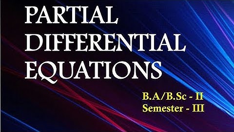 partial differential equation chapter 6 solution ex 6.1 and 6.2 #bsc #ba