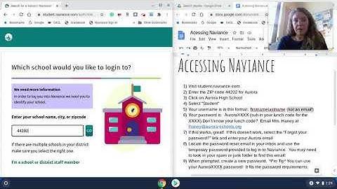 Logging in to Naviance