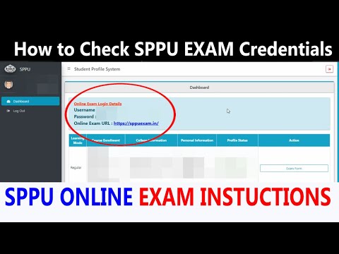 SPPU Online Exam User id & Password kaise check kare | Pune University Mock Exam Instruction - Hindi