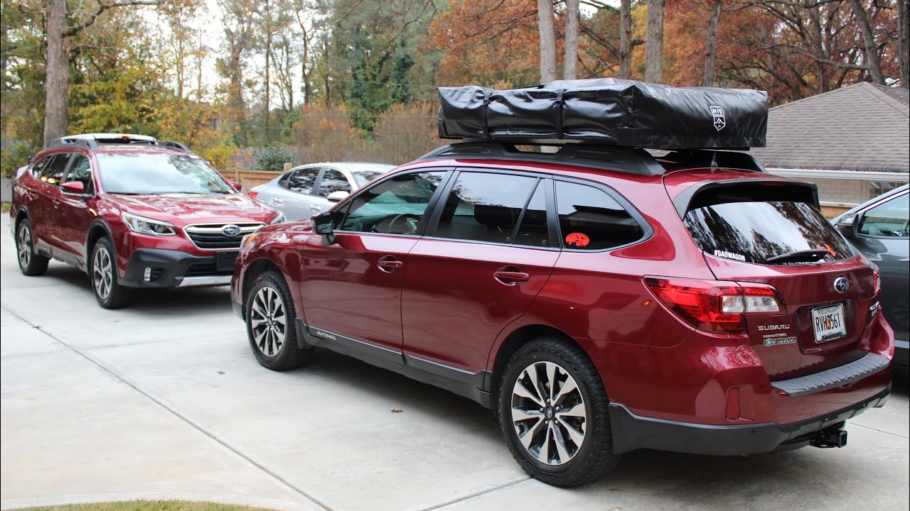 Installing Thule square bars on my 2017 Outback Limited. Rooftop tent