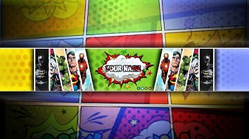 HOW TO MAKE COOL & CLEAN COMIC YOUTUBE BANNER ON ANDROID (PS TOUCH)