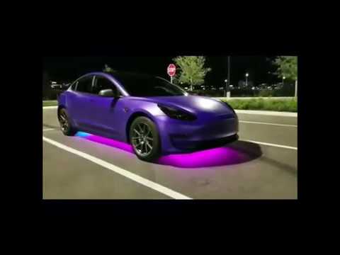 Super Cool Tesla Model 3 Exterior Underglow Ambient Lights Youtube