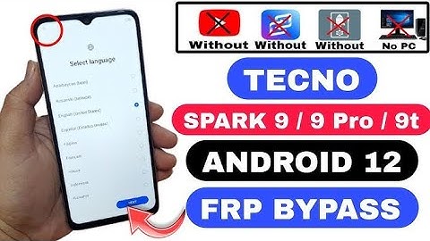 Tecno Spark 9 (KG5P) Frp Google Bypass | Tecno Kg5p Frp unlock Without Pc New Methed 100% Working