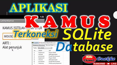Membuat Kamus di Android Eclipse | Aplikasi Kamus Berdatabase SQLite