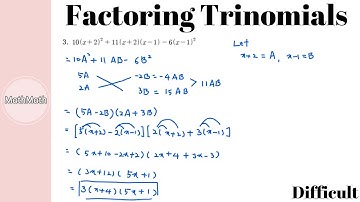 Polynomials - HOW TO: Factoring Trinomials using Cross & Decomposition Methods (Difficult Level)