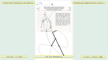 672 – EVANS-DESJONGES FOUR-BAR APPROXIMATE STRAIGHT-LINE MECHANISM – CDF - Mathematica