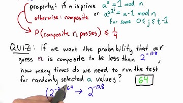 Primality Quiz Solution - Applied Cryptography