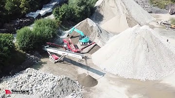 TC421 stockpiling aggregates from a crusher