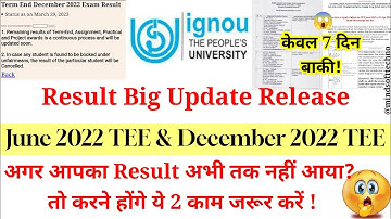 IGNOU Exam & Reevaluation Result Big Update 🔥 Result Not Update जल्दी करें Apply 7 सिर्फ दिन बाकी 🔥