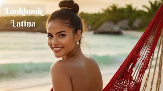 [4K] AI ART Latin America Lookbook Model Video- Tulum Beach