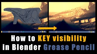 How to Key Visibility on a Blender Grease Pencil