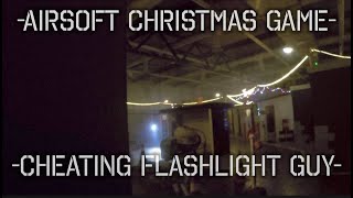 Airsoft Christmas game - with cheating flashlight guy