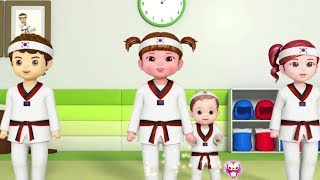 Kongsuni and Friends | Let's Learn Taekwondo | Nursery Rhymes For Children | Videos For Kids