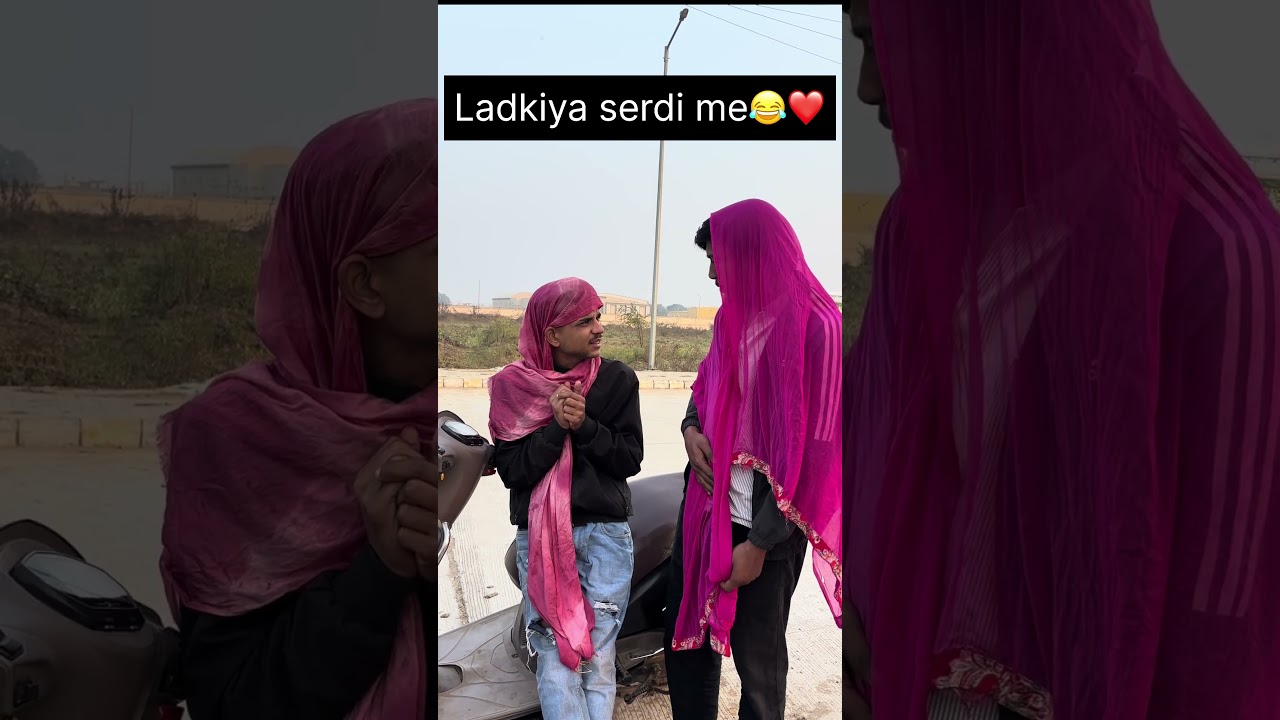 Girls vs boys in winters😂😁/relatable