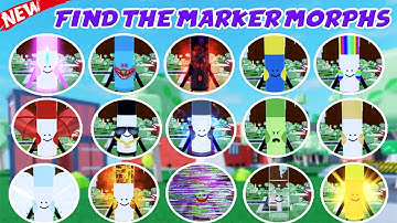 Find The Marker Morphs - *ALL 40 BADGES* - ROBLOX