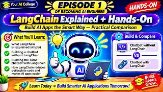 What is LangChain Build an AI Chatbot With & Without LangChain | Beginner Tutorial
