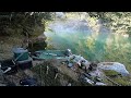 Japanese countrysidefishing and exploration a mirrorlike river that reflects yousolo survival