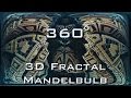 360° Descent into Fractal Core - Light - Mandelbulb 3D fractal VR 4K