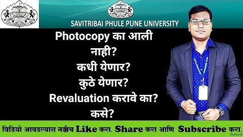 Sppu - Photocopy, Revaluation, Convocation Certificate, Copy Case Students Important Update