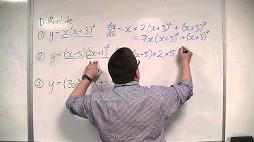 OCR MEI Core 3 4.13 Examples of Using the Product Rule