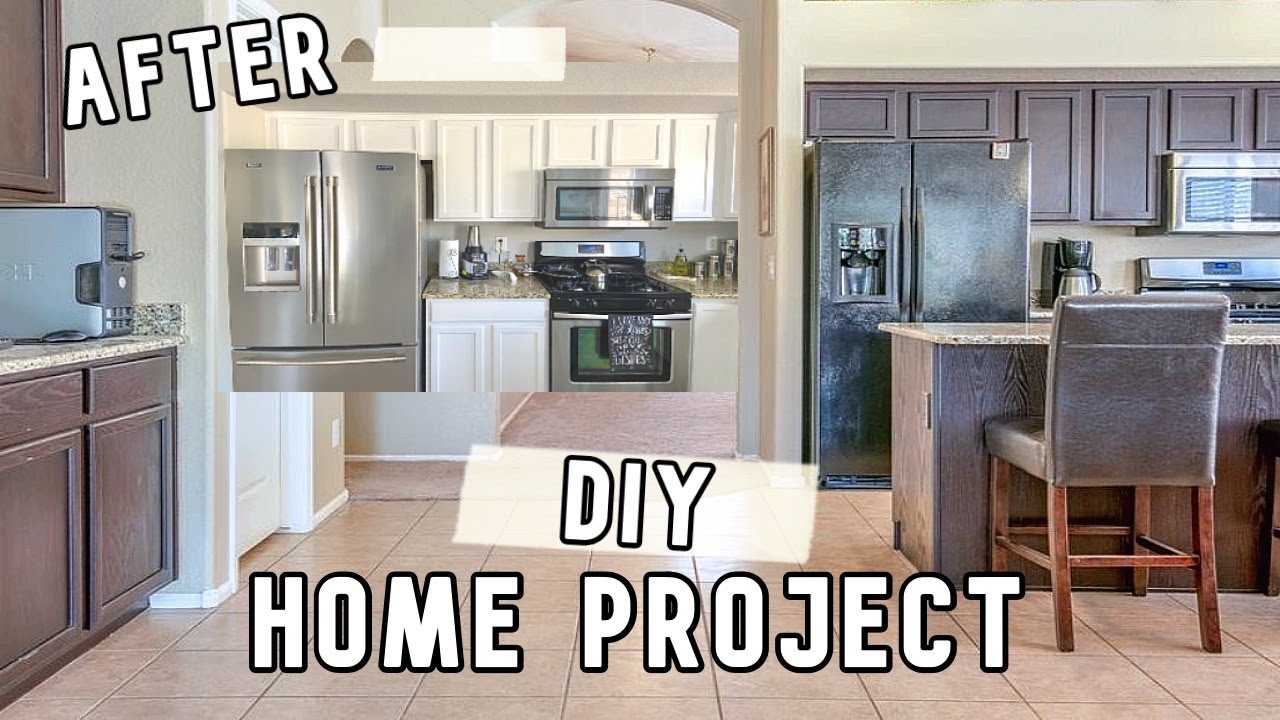 DIY HOME PROJECT | PAINTING KITCHEN CABINETS - YouTube