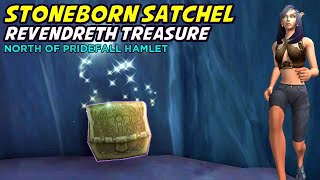 Stoneborn Satchel (North of Pridefall Hamlet - Cliff) - Revendreth Treasure