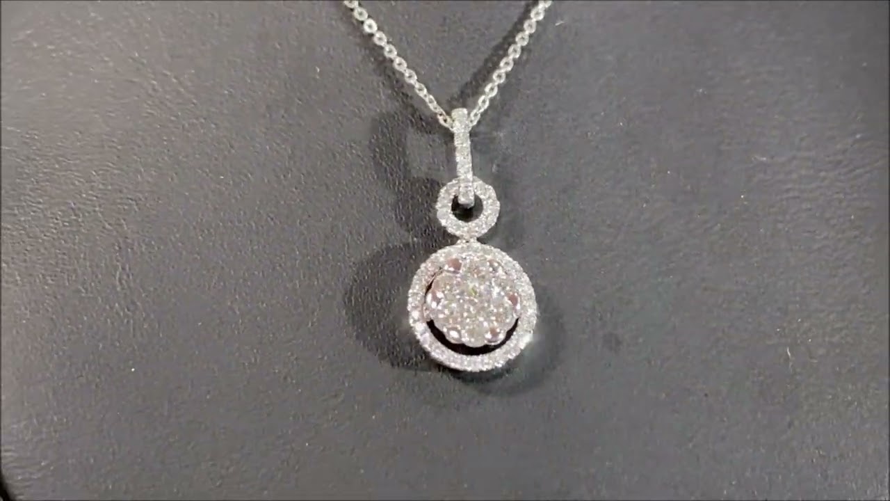 ダイヤモンド ネックレス K18 ホワイトゴールド 0.4ct ７ダイヤ合計