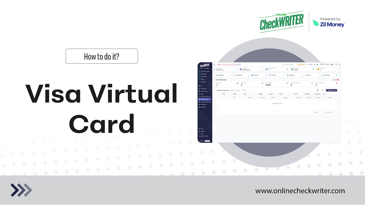 How to create and manage your Visa Virtual Card | OnlineCheckWriter.com ...