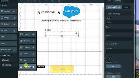 Add document to a folder in Salesforce using a form
