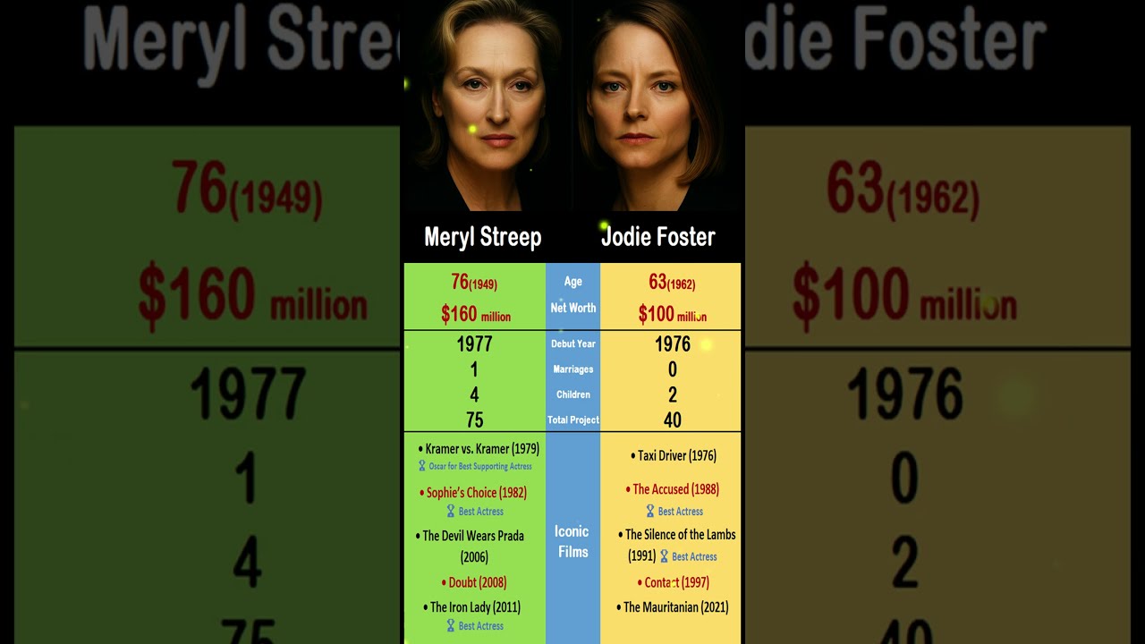 Meryl Streep Vs Jodie Foster The Two Women Who Rocked Hollywood 