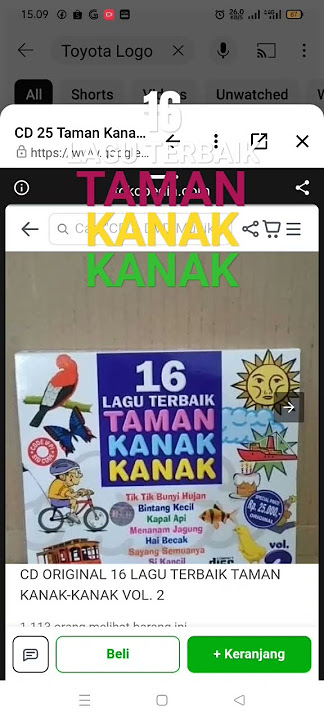CD (ORIGINAL) : 16 LAGU TERBAIK TAMAN KANAK-KANAK Series [Volume 1 & 4]