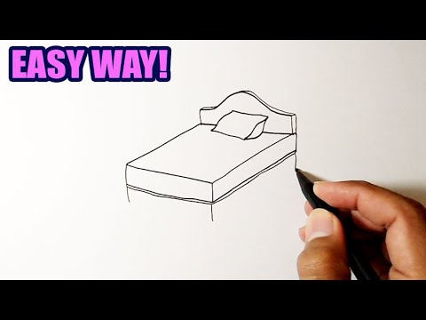 How to draw a Spring Bed | Easy Drawing Ideas