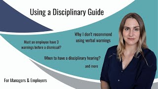 What type of disciplinary action to take - Using a guide